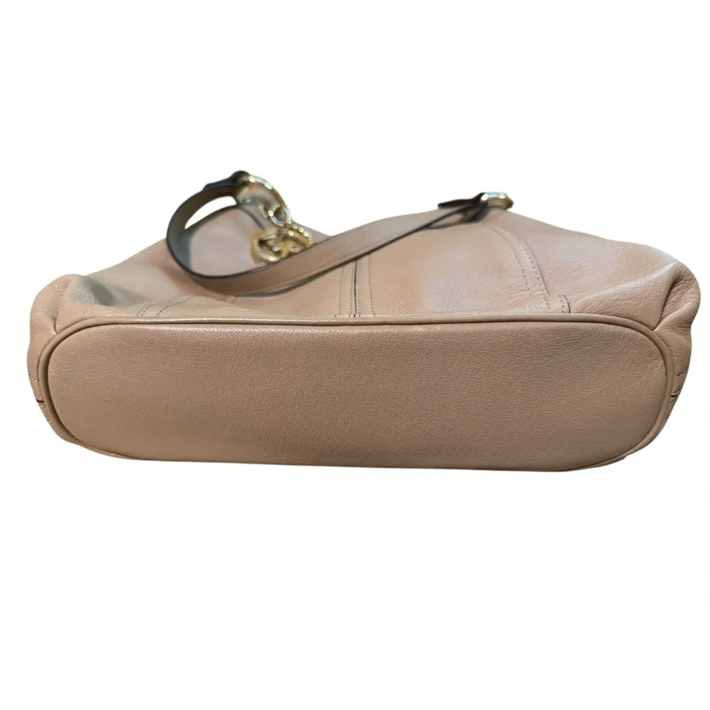 Michael Kors Tan Shoulder Bag with Pebbled Finish - Picture 9 of 11